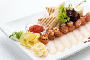 Рыбное ассорти с икрой